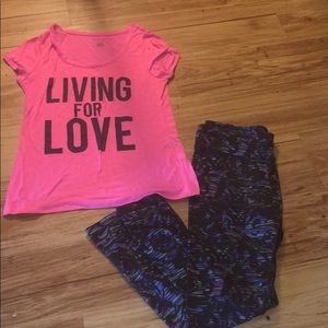 Material Girl Active leggings and top